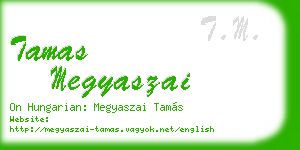 tamas megyaszai business card